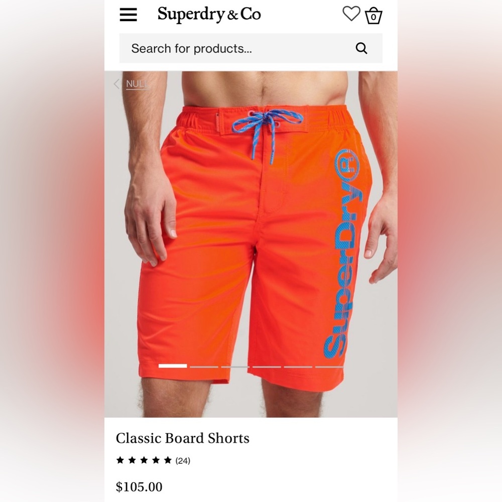 Superdry Men's Bold Orange Swim Shorts